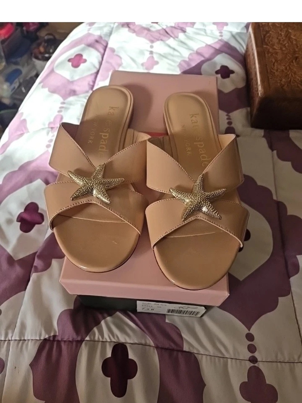 kate spade Nude/Pink Starfish Slide Sandals